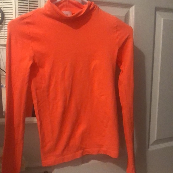 Neon orange turtleneck ONE SIZE - Picture 3 of 3